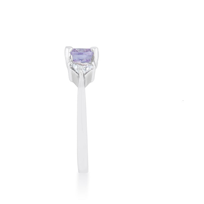 Shonda Three Stone Lt Amethyst Ring | 1.8ct