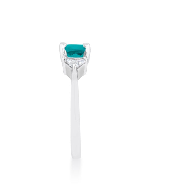 Shonda Three Stone Aqua Blue Ring | 1.8ct