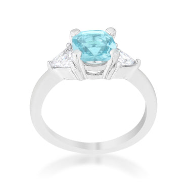 Shonda Three Stone Blue Topaz Ring | 1.8ct