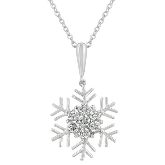 Telmae Snowflake Cubic Zirconia Pendant