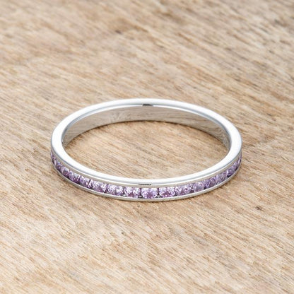 Teresa Lavender Silver Eternity Ring | 1ct | Stainless Steel