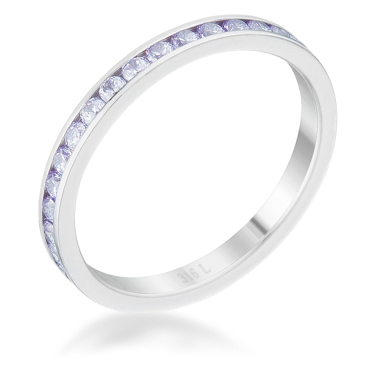 Teresa Lt Lavender Eternity Ring | 1ct | Stainless Steel