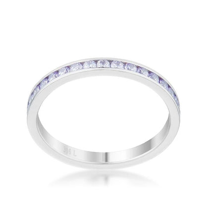 Teresa Lt Lavender Eternity Ring | 1ct | Stainless Steel