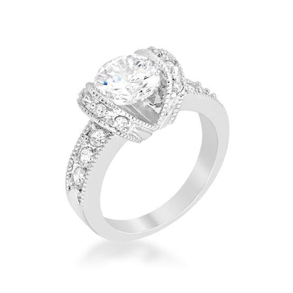 Bobbi 2.5(ct) Round Tension Set Engagement Ring | 3.5ct