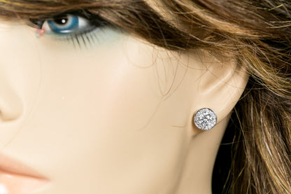 Walda Round Halo Stud Earrings | 2ct