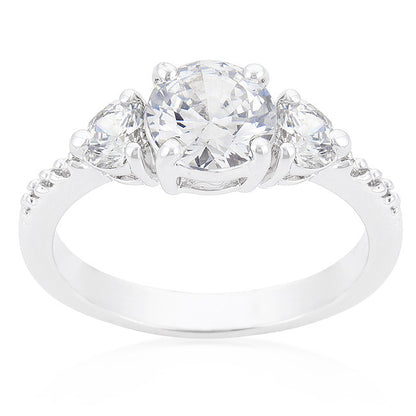 Alba Three Round Stone Engagement Ring | 2.5ct | Cubic Zirconia - Beloved Sparkles
 - 2