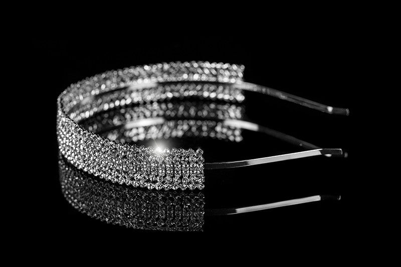 Novia Rhinestone Cluster Statement Headband | Rhinestone - Beloved Sparkles
 - 2