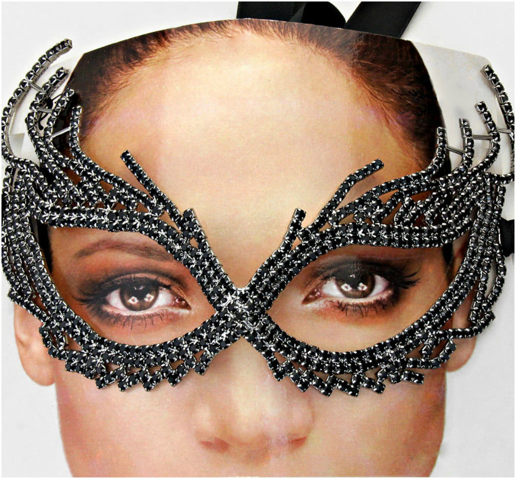 Lady women Metallic Crystal VENETIAN Masquerade Halloween Fancy