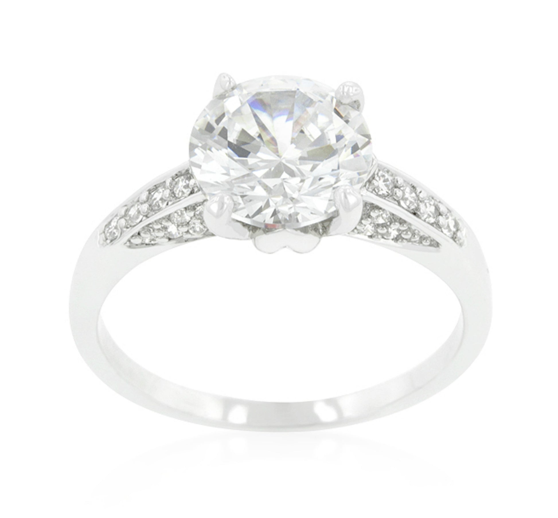 Carmela Contemporary Round Solitaire Ring | 4ct | Cubic Zirconia - Beloved Sparkles
 - 2