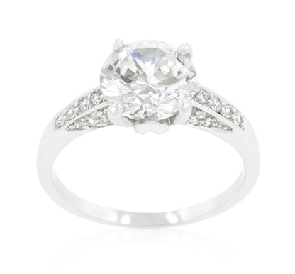 Carmela Contemporary Round Solitaire Ring | 4ct | Cubic Zirconia - Beloved Sparkles
 - 2