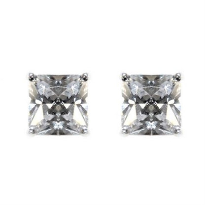 Etta Princess Cut Stud Earrings - 8mm | 2.5ct