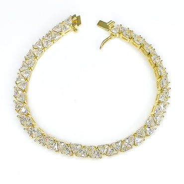 Freya Trillion 18k Gold Tennis Bracelet - 7in | 28ct