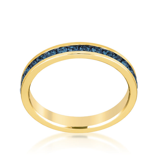 Gail Sapphire Blue Eternity Stackable Ring | 1ct | 18k Gold