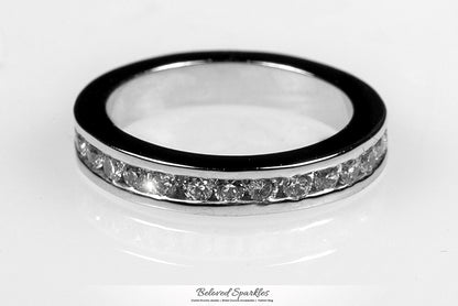 Jacey Round Channel Set Stackable Eternity Ring | 2ct