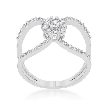 Joyce Delicate Floral Wrap Fashion Cocktail Ring | 1.5 Carat |Cubic Zirconia - Beloved Sparkles
 - 2