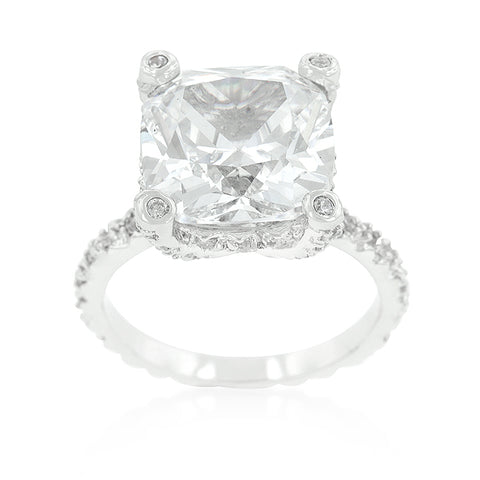 Lucine Brillant Cushion Cut Engagement Statement Ring | 10.7ct