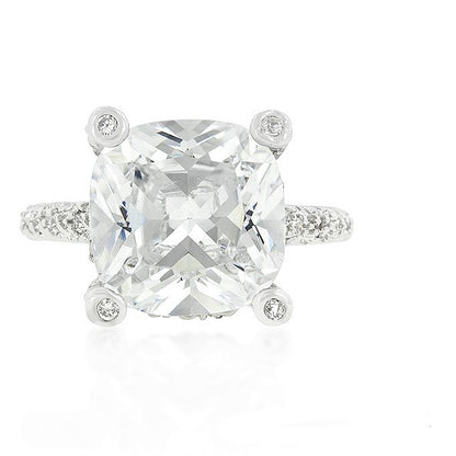 Lucine Brillant Cushion Cut Engagement Statement Ring | 10.7ct