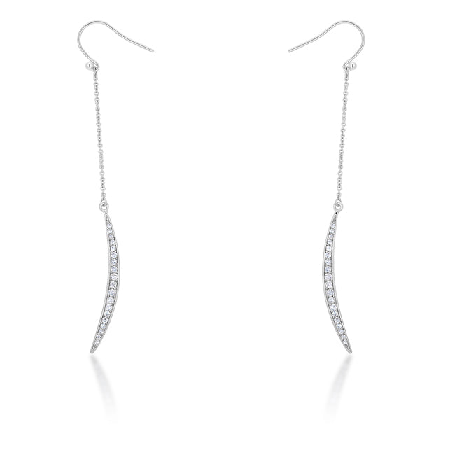 Buy Bindhani Women's Crescent Moon Earrings With Pearl Drop