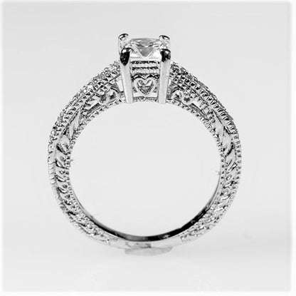 Lupe .5ct Princess Filigree Bridal Ring Set | 2ct