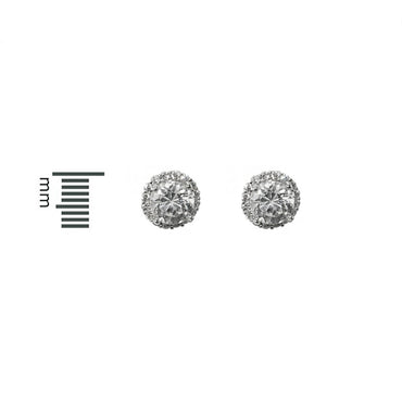 Niabi Round Halo CZ Stud Earrings