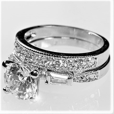 Nita Round Solitaire Engagement Ring Set | 3ct