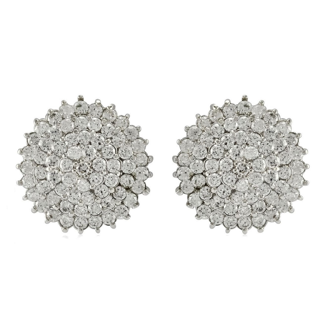 Parley CZ Pave Dome Stud Earrings