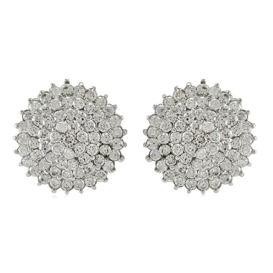 Parley CZ Pave Dome Stud Earrings