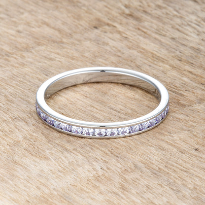 Teresa Lt Lavender Eternity Ring | 1ct | Stainless Steel