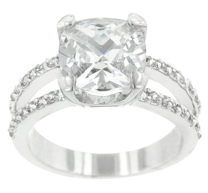 Zandra Cushion Cut Engagement Statement Ring | 6.5 Carat | Cubic Zirconia - Beloved Sparkles
 - 1