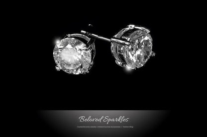 Haley 5mm Round CZ Stud Earrings  | 0.5ct | Sterling Silver