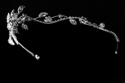 Hermilla Flower Cluster Silver Headband | Swarovski Crystal - Beloved Sparkles
 - 3