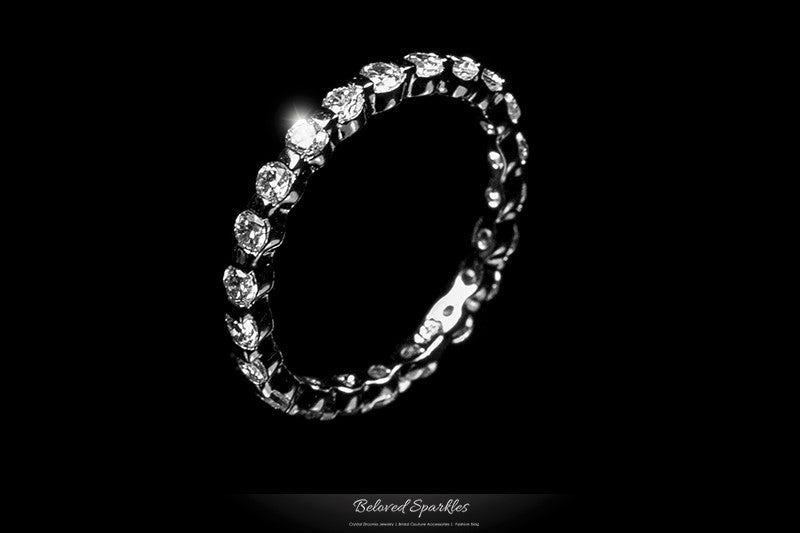 Kessie Round Eternity Stackable Ring | 2ct | Sterling Silver