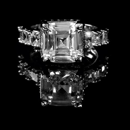 Lidia Asscher CZ Engagement Ring | 6ct