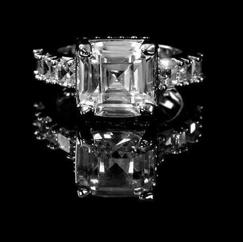 Lidia Asscher CZ Engagement Ring | 6ct