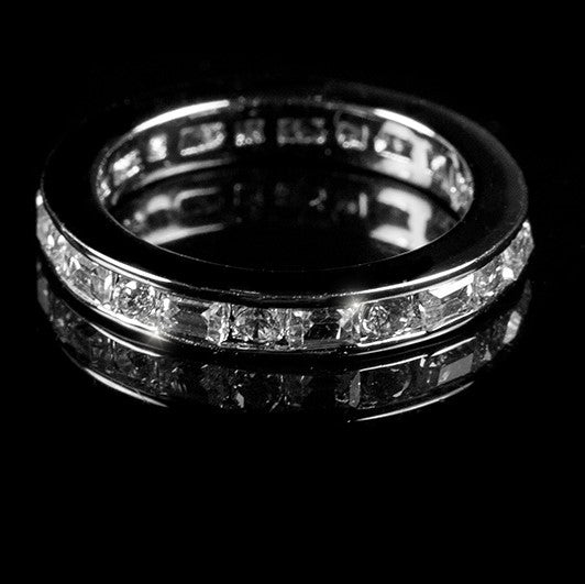 Mira Alternating Baguette CZ Eternity Ring | 2.6ct