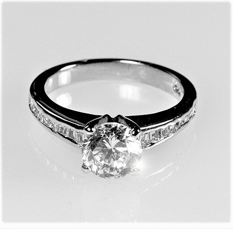 Neila 1ct Round Solitaire Engagement Ring | 1.7ct | Sterling Silver