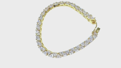 Freya Trillion 18k Gold Tennis Bracelet - 7in | 28ct