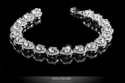 Galina Round Halo Statement Bracelet - 7in