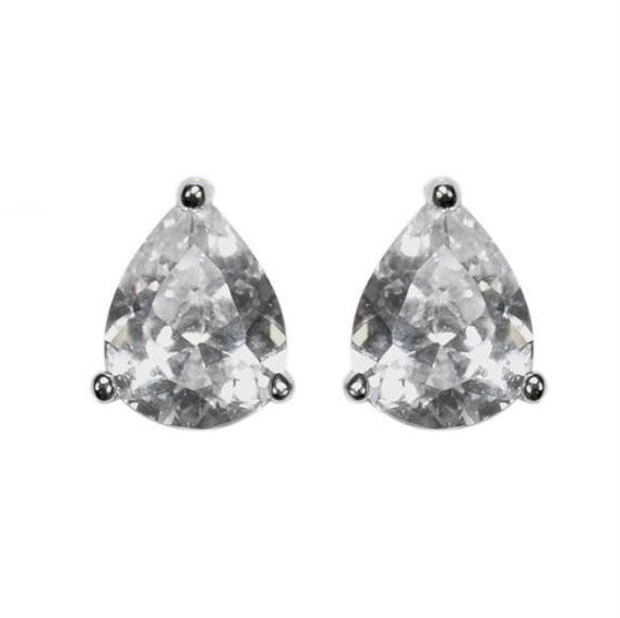 Kanisha Pear CZ Stud Earrings – 8mm | 1.25ct