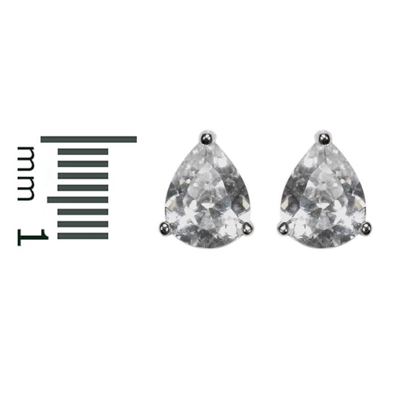 Kanisha Pear CZ Stud Earrings – 8mm | 1.25ct