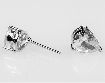 Kanisha Pear CZ Stud Earrings – 8mm | 1.25ct