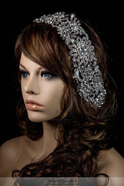 Faye Flower Draping Hair Comb | Crystal - Beloved Sparkles