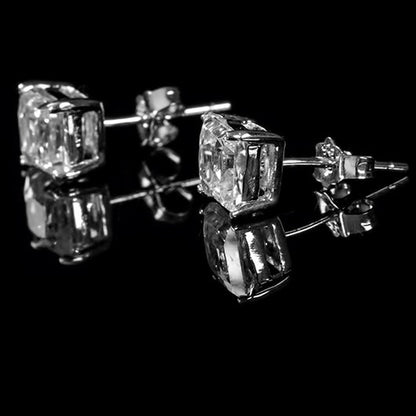 Halen Princess Cut Stud Earrings  – 6mm  | 1.25 ct | Sterling Silver