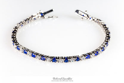 Cassidy Sapphire Round Tennis Bracelet - 7in | 10ct