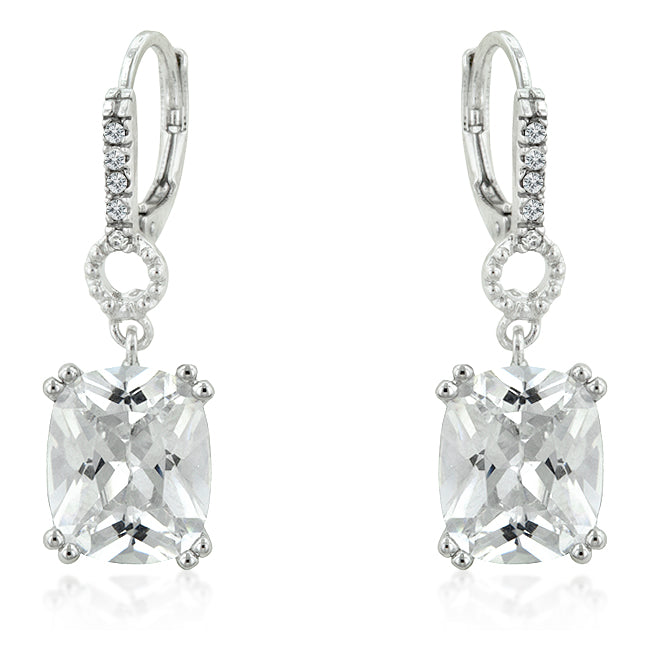 Amaris Classic Radiant CZ Drop Earrings | 6.5ct