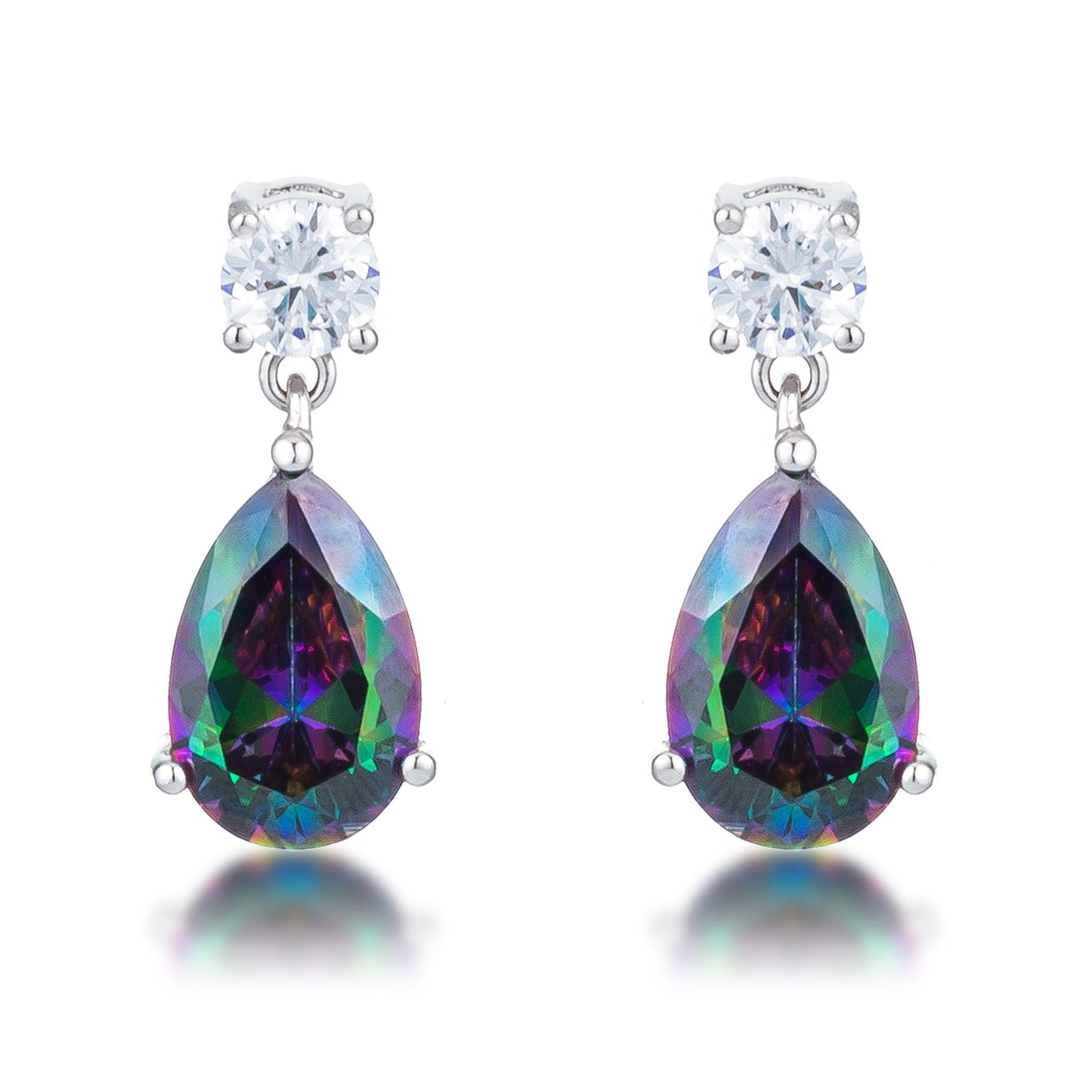 Voni Mystic Iridescent Teardrop Earrings | 4.2ct