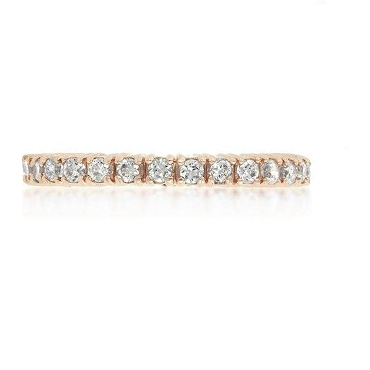 Gabia Round CZ Rose Gold Eternity Ring | 2ct