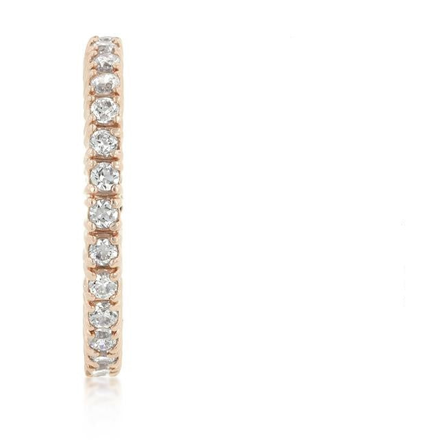 Gabia Round CZ Rose Gold Eternity Ring | 2ct