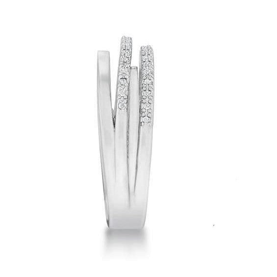 Lynn CZ Twisted Trio Band Ring | .3ct