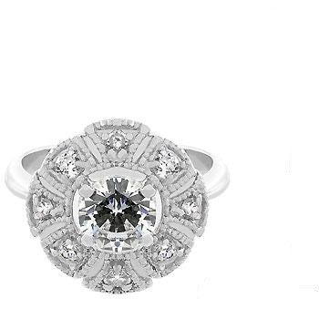 Mary Antique Round Milgran Engagement Ring | 1.3ct